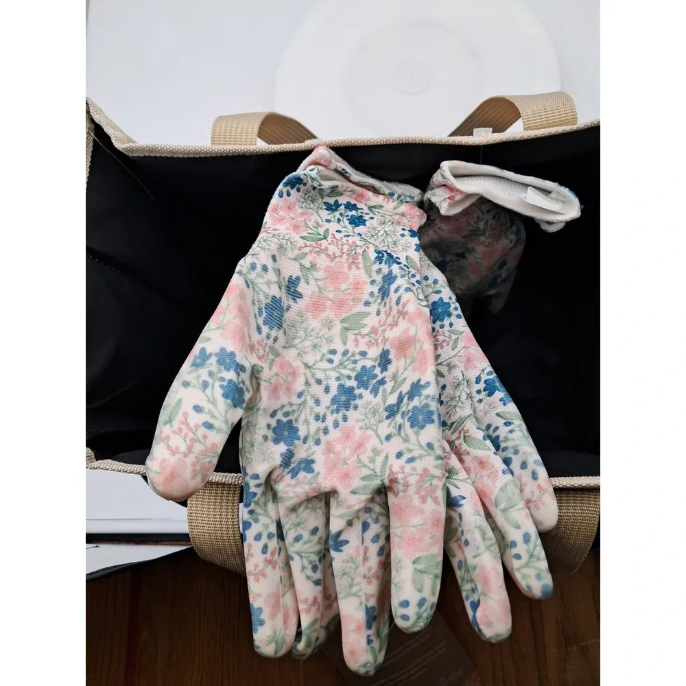 Martha‎ Stewart Garden Tote With 2 Pairs Of Polyester Gloves-NWT